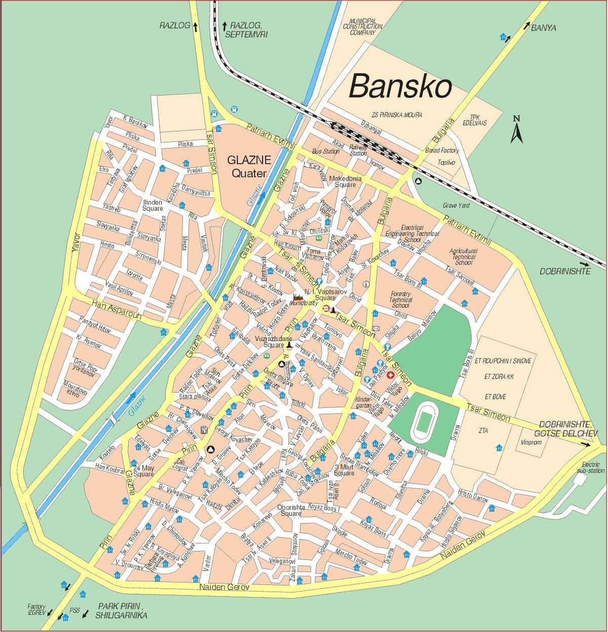 Болгар bansko газрын зураг