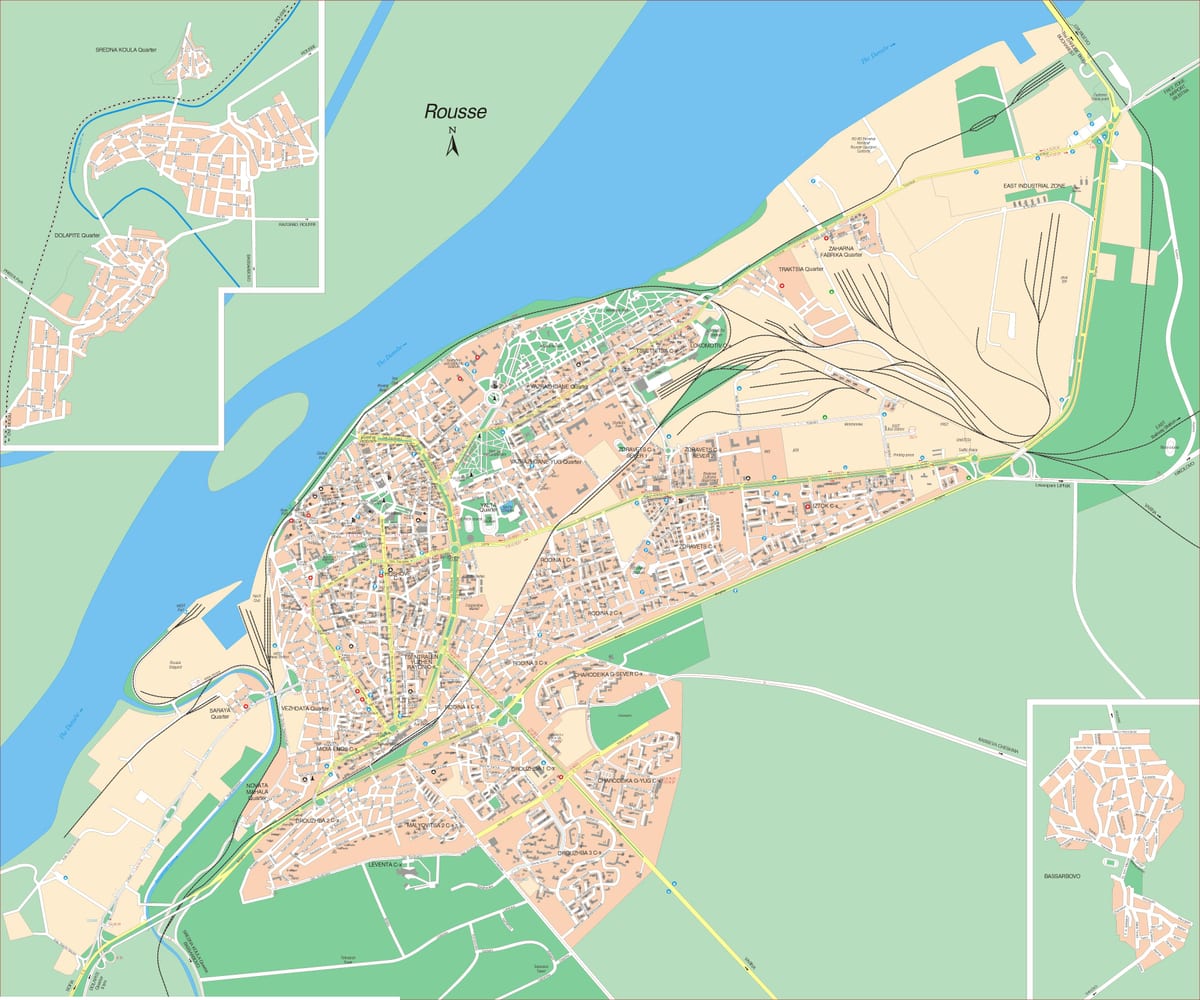 rousse Болгар газрын зураг