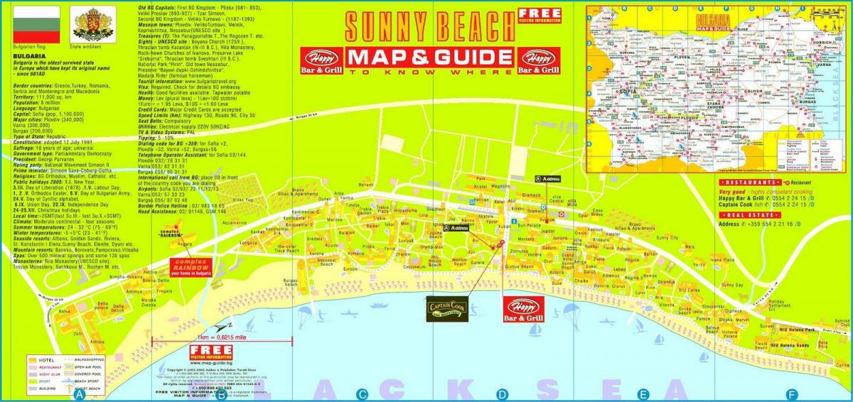 аялал жуулчлалын газрын зураг sunny beach Болгар