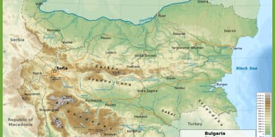 Болгар байр зүйн газрын зураг