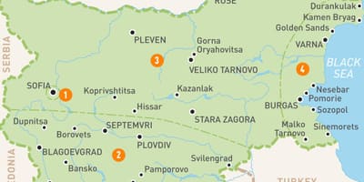 Болгар бүс нутгийн газрын зураг