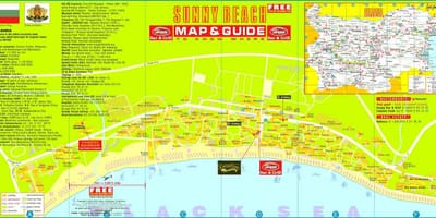 Аялал жуулчлалын газрын зураг sunny beach Болгар